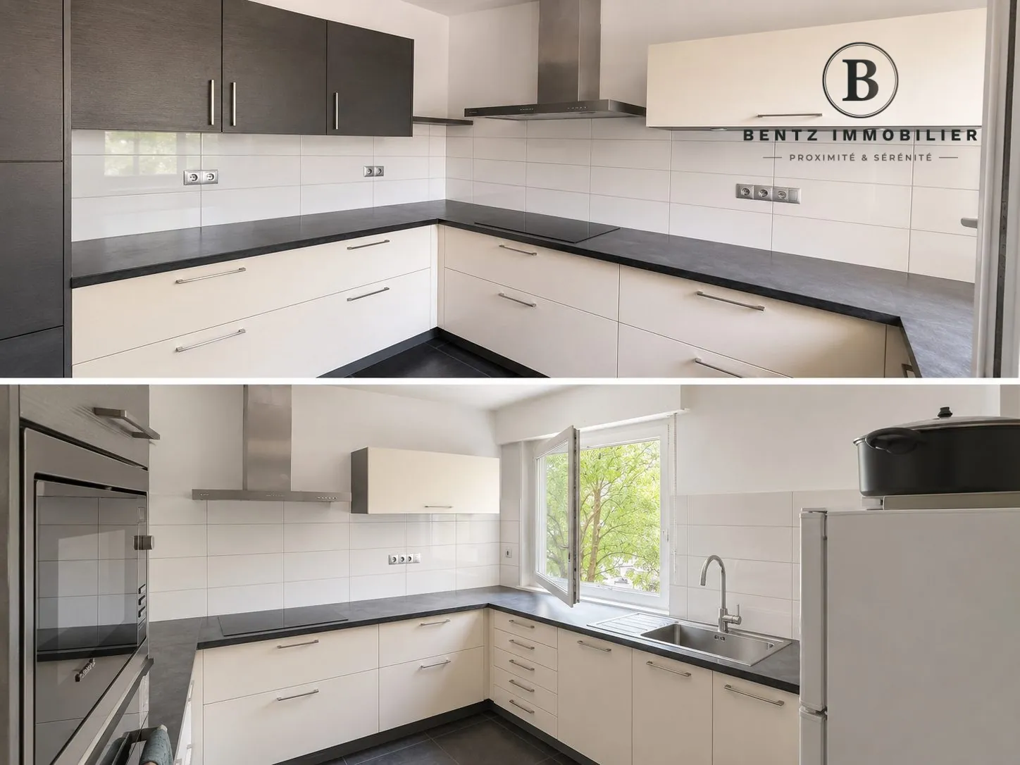 Cuisine indépendante Appartement 3/4 pièces de 81m² avec balcon, cave et parking à Bischheim 