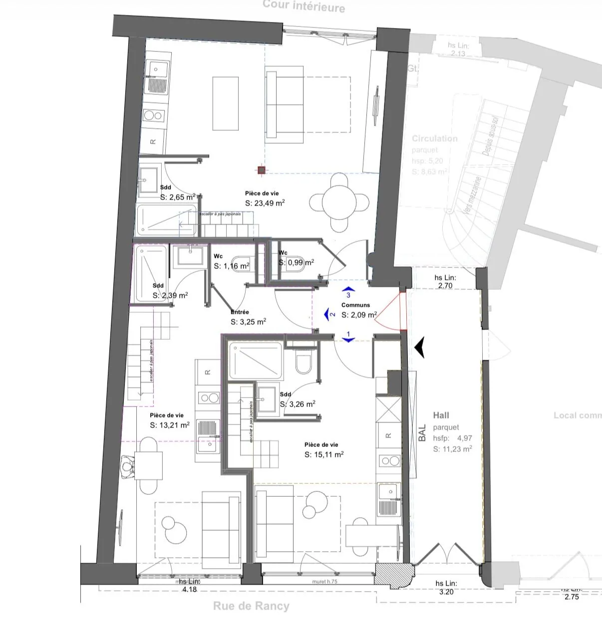 Loft duplex à rénover à Part Dieu, Lyon – Idéal habitation ou location 