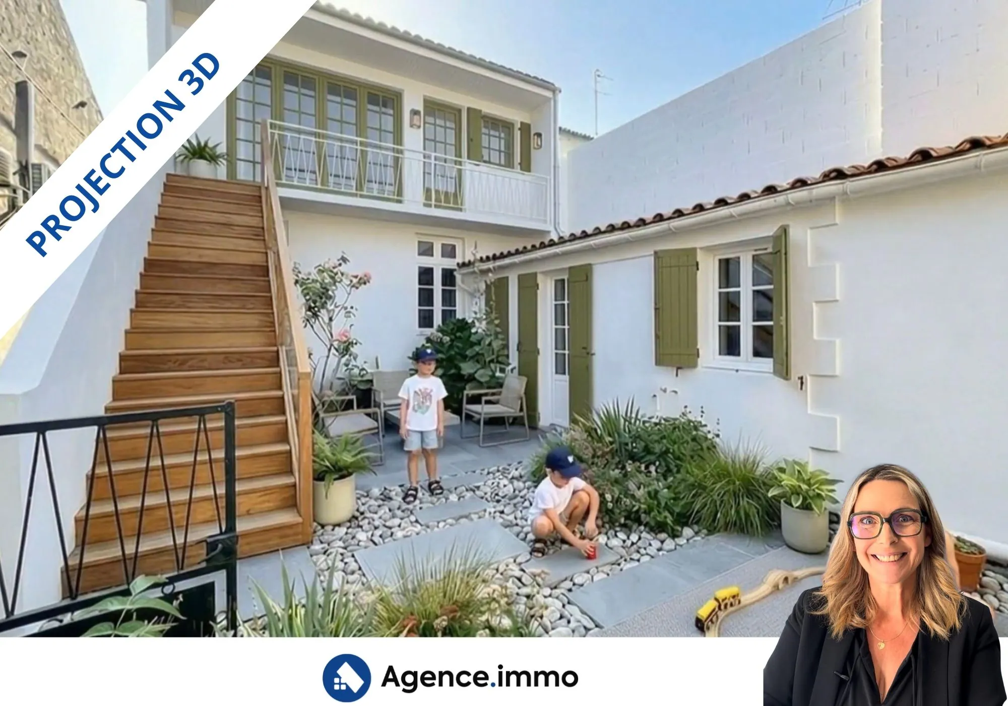 Immeuble de rapport avec duplex, local loué et garages à Saint-Ciers-sur-Gironde