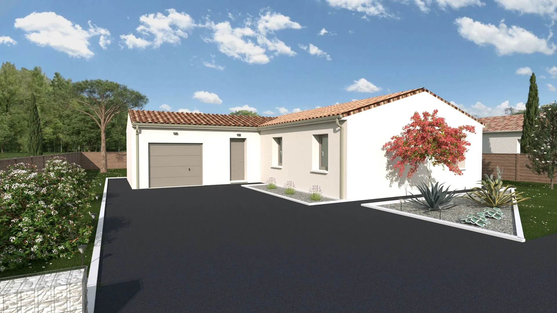 Maison neuve à Vouillé de 85 m² avec 3 chambres et garage, conforme RE2020