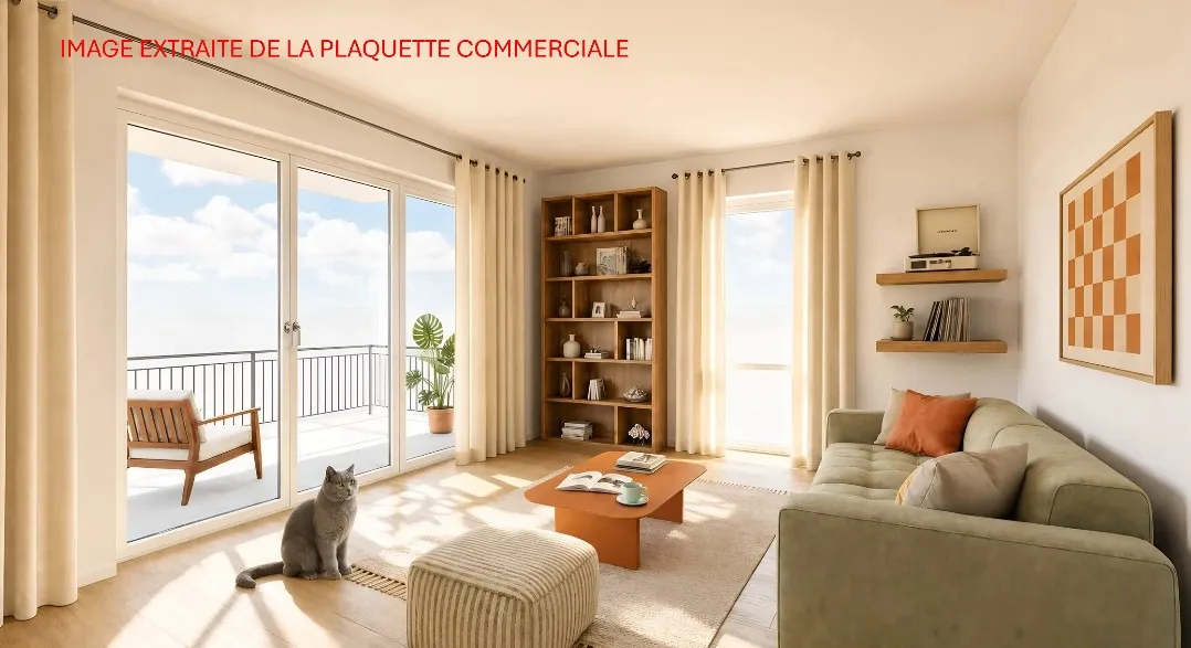 Appartement neuf à Touques de 43,06 m² avec balcon et parking livré en 2027