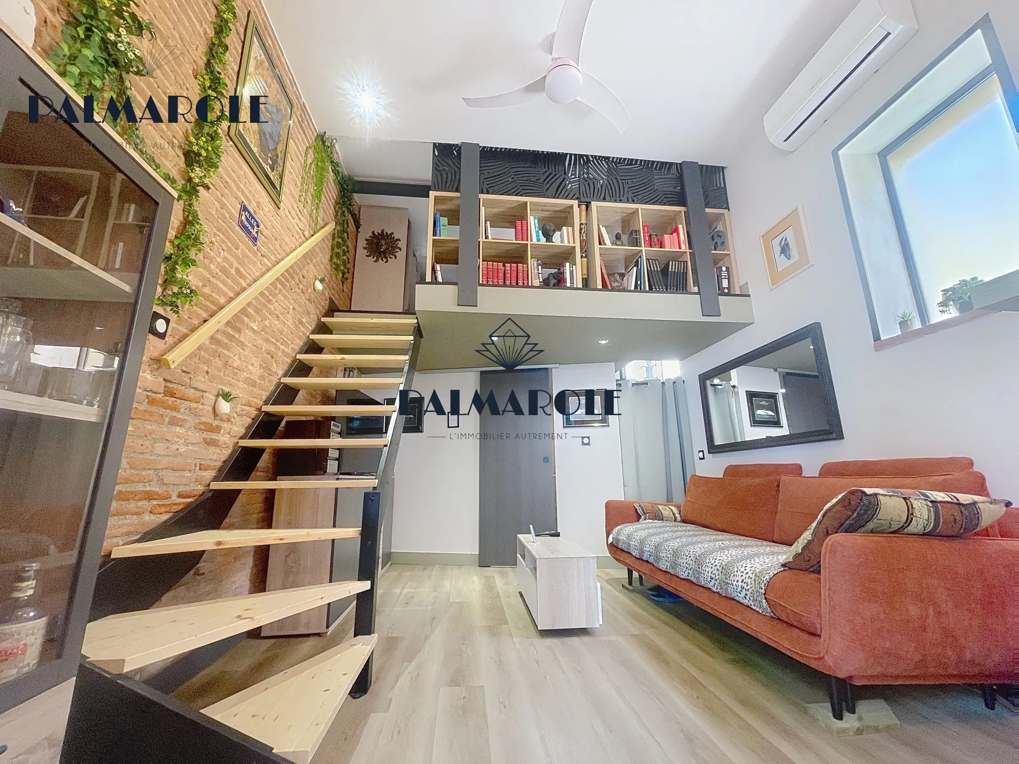 Studio rénové avec mezzanine à Villeneuve-de-la-Raho - Vue exceptionnelle, calme et luminosité