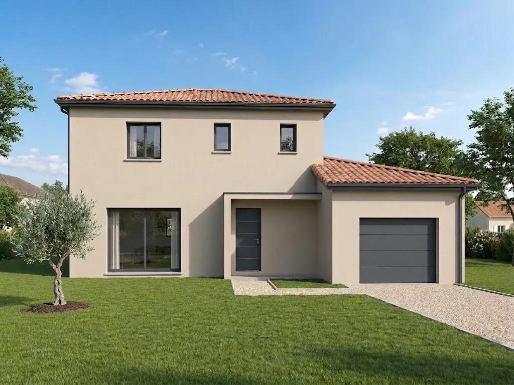 Villa moderne RE 2020 de 90 m² avec terrain plat à Montlaur