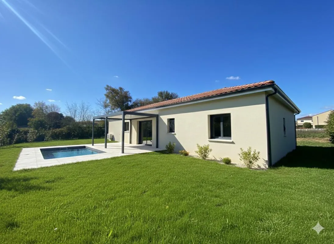 Villa neuve 100 m² avec 3 chambres sur terrain de 800 m² à Castanet Tolosan