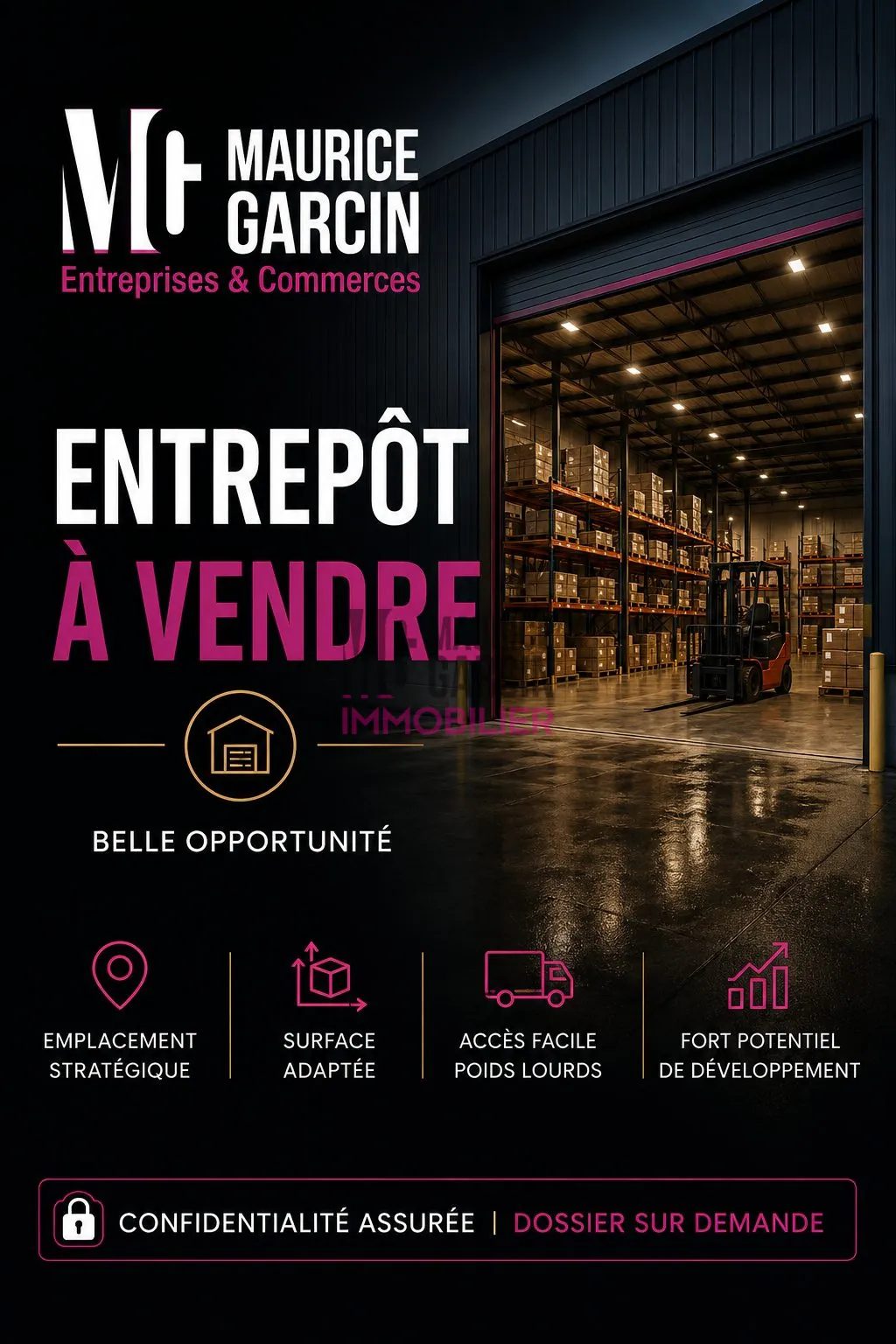 Local industriel à vendre à L'Isle-sur-la-Sorgue avec locataire et rendement élevé