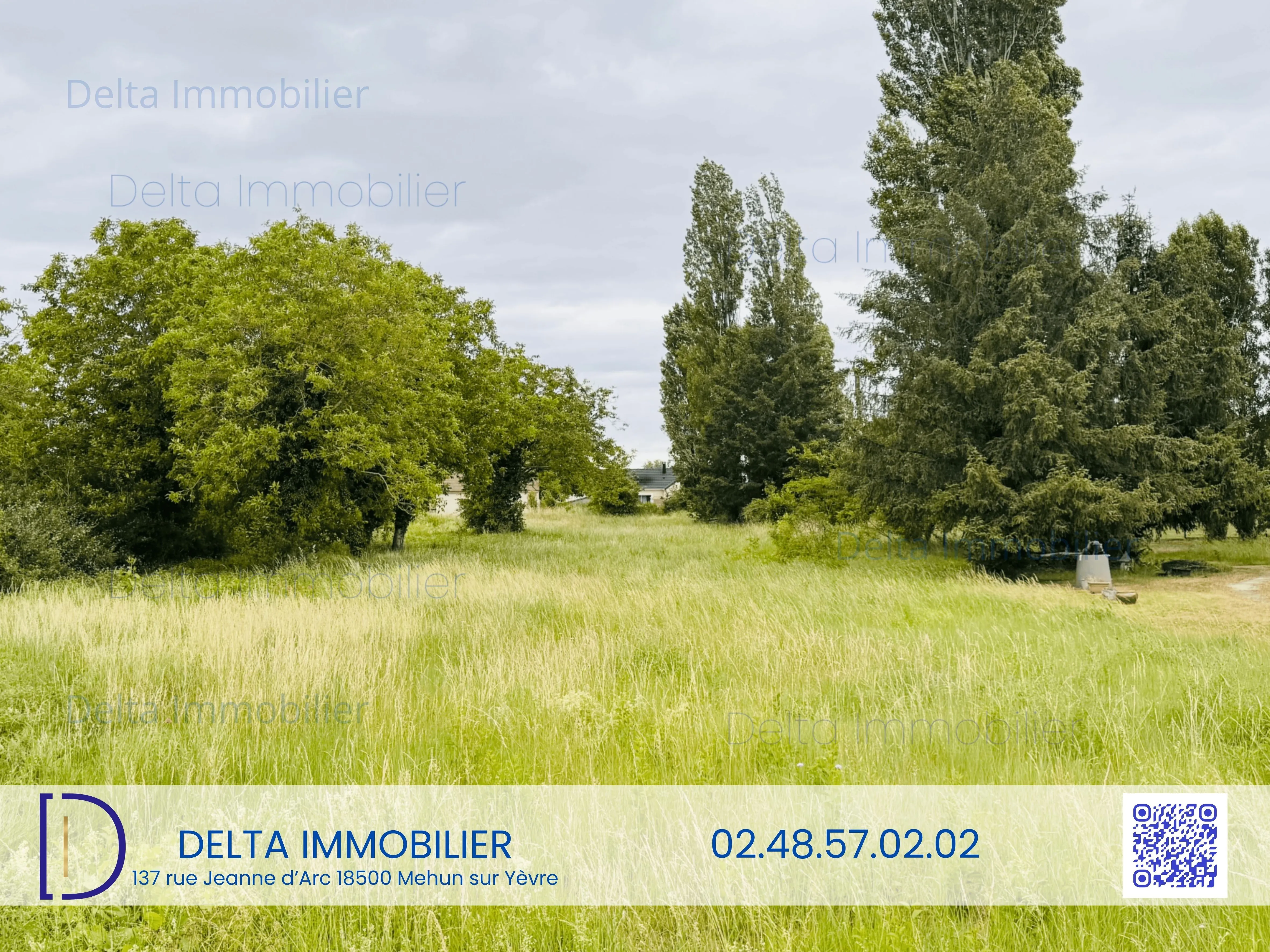 Terrain constructible de 1575 m² à Mehun sur Yèvre, secteur calme