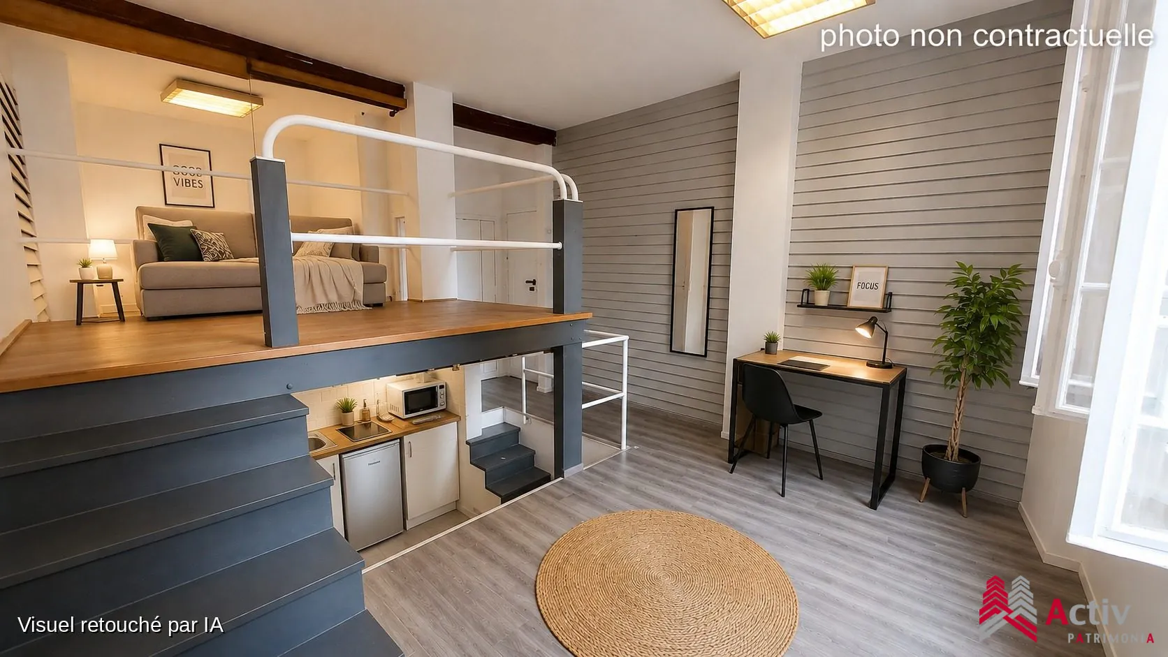 Grand studio à Toulouse, 33,88 m² à rénover, idéal investissement locatif