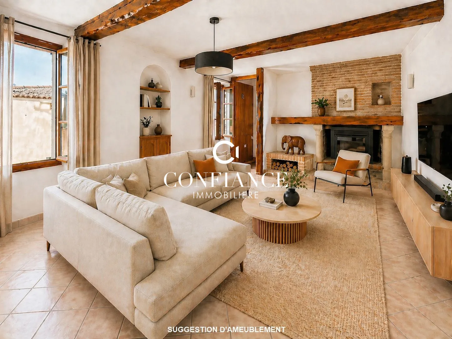 Maison de village de 80 m² avec vue panoramique à Pierrefeu