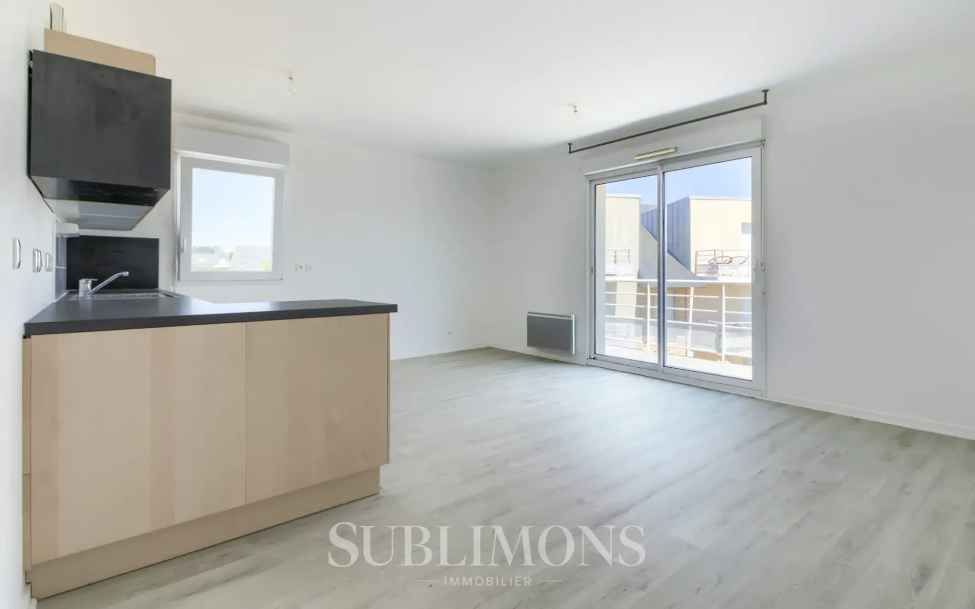 Appartement T2 lumineux avec balcon à Ploeren – Dernier étage avec garage sécurisé