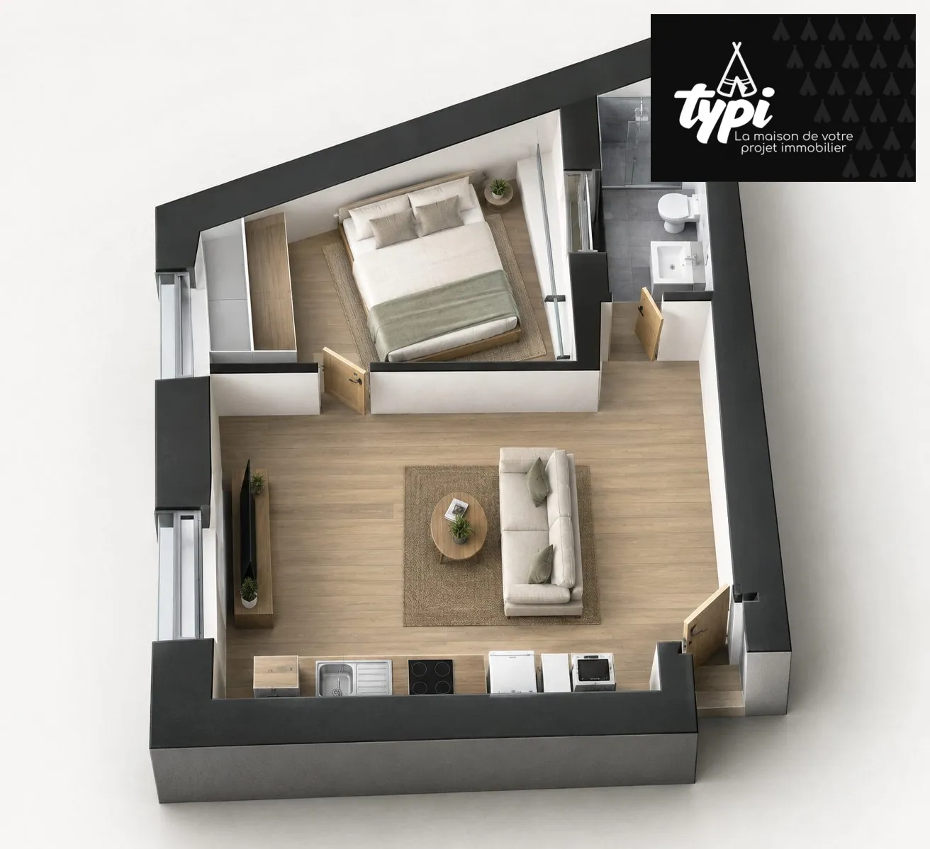 Appartement rénové de 33m² à Lorient proche gare, idéal investissement ou résidence principale