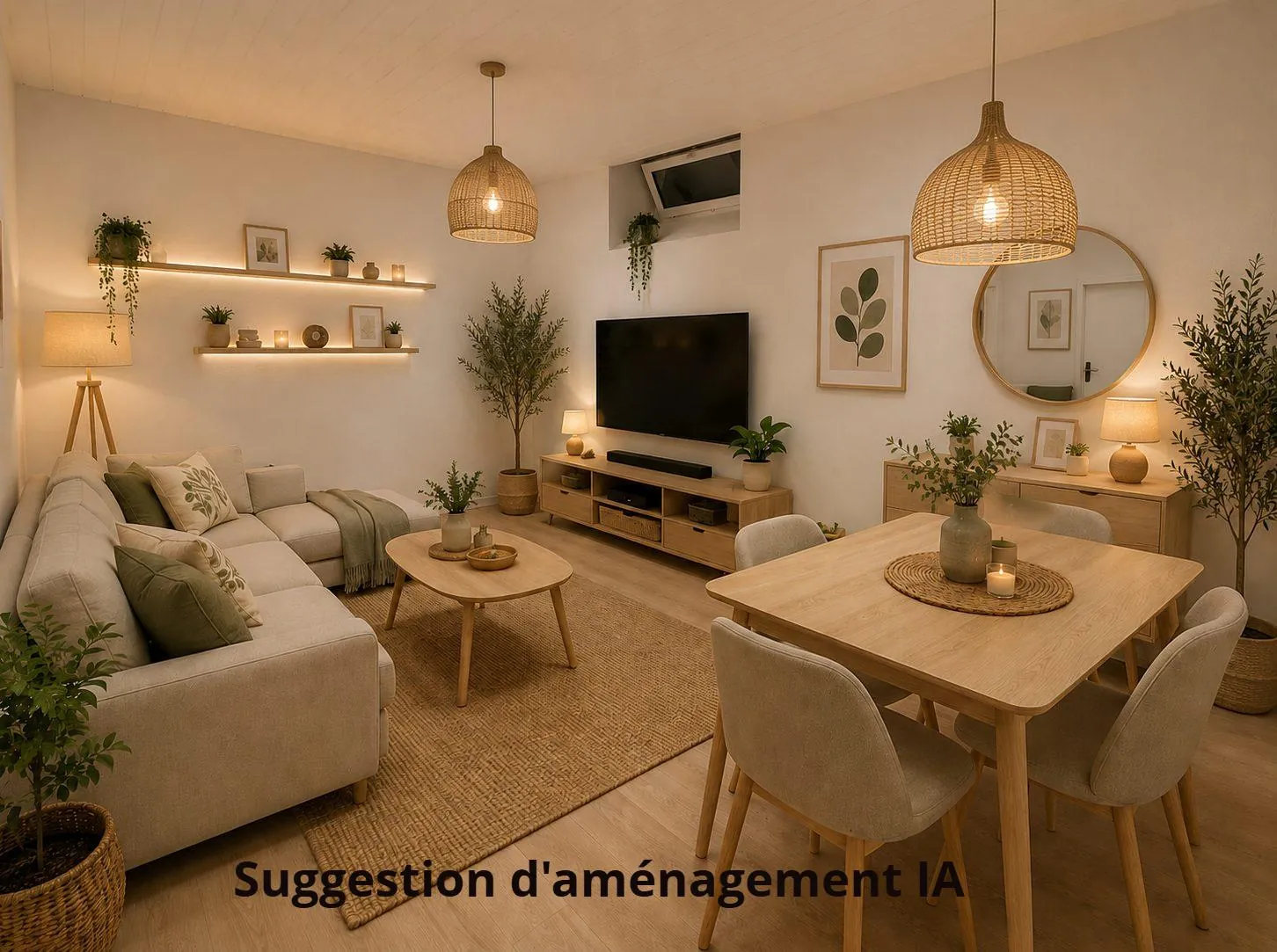 Suggestion d'aménagement Appartement de 68 m² avec fort potentiel à Grasse, idéal pour habitation ou bureaux