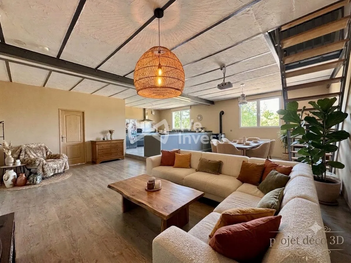 Duplex esprit loft de 93 m² à Rebais avec parking et cave