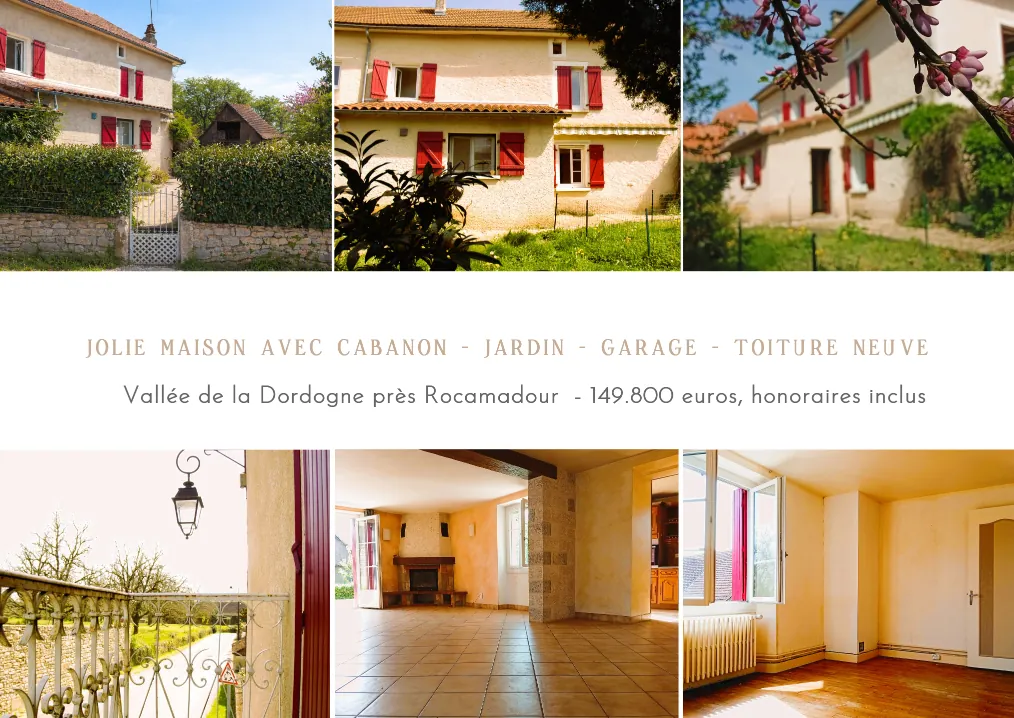 Charmante maison en pierre avec jardin, garage et toiture neuve à Thegra