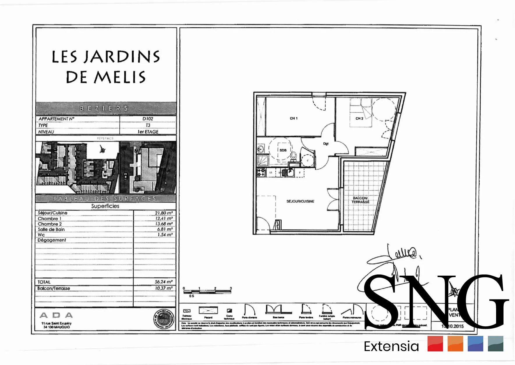 Belle occasion d’achat appartement T3 sécurisé à Béziers 