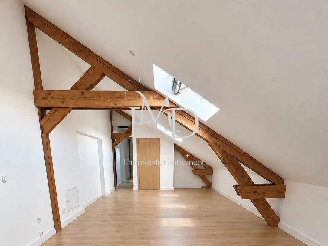 Salon Appartement atypique climatisé sous combles à Charmes avec parking et faible charge