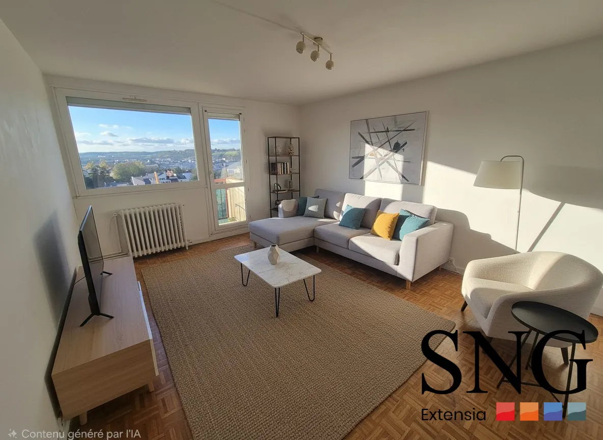 Investissement appartement T3 loué avec balcon à Évreux