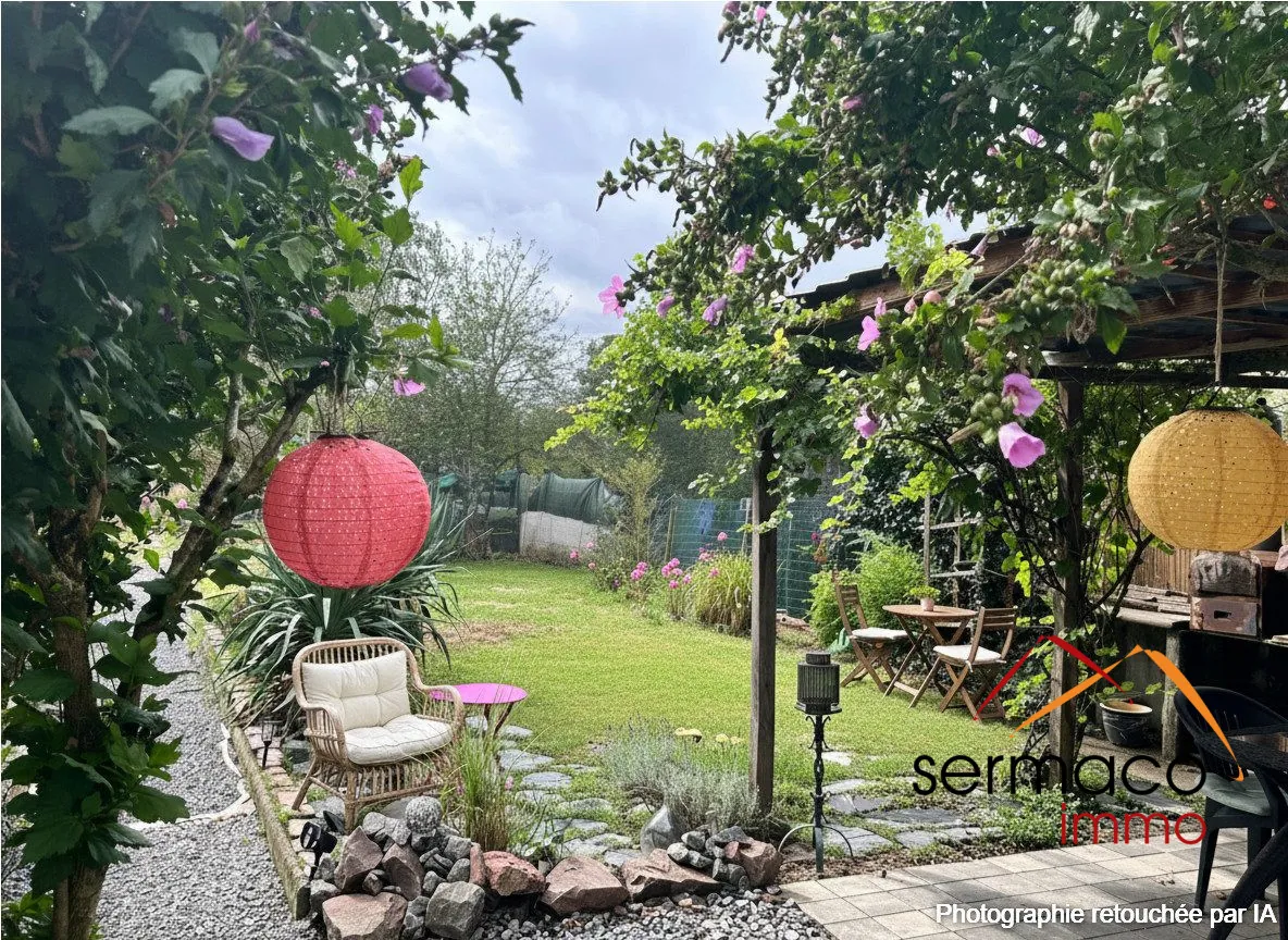 Jardin Maison 4 chambres à Sarreguemines – 120 m2, terrain de 11 ares avec vue dégagée