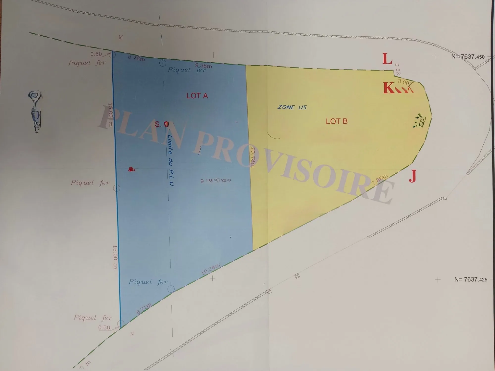 Terrain constructible de 409 m² à Saint Joseph, environnement calme avec vue dégagée