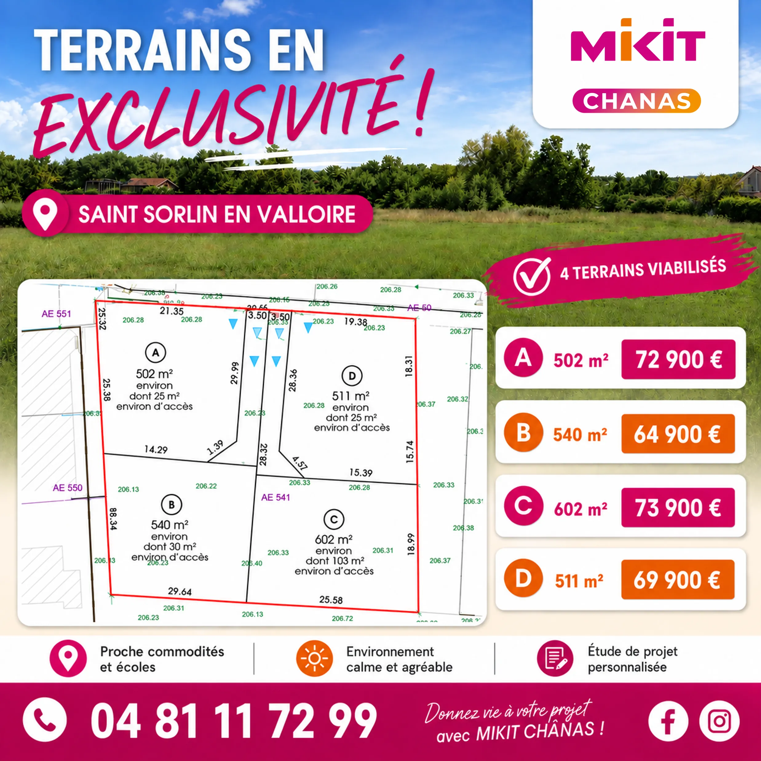 Terrains constructibles en vente à Saint-Sorlin-en-Valloire - Opportunités exclusives