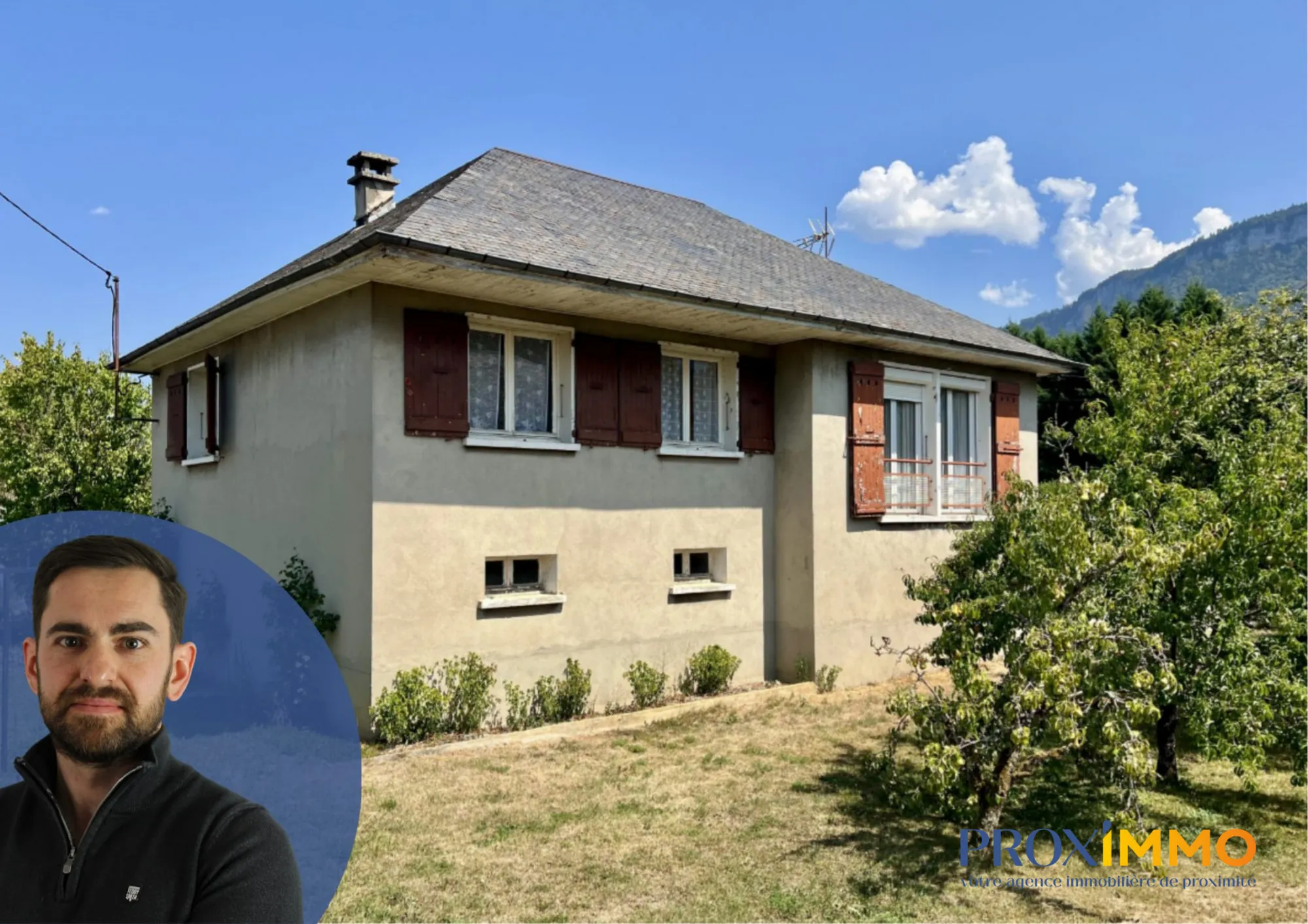 Maison à rénover de 82 m² avec jardin fruitier à Saint-Laurent-du-Pont