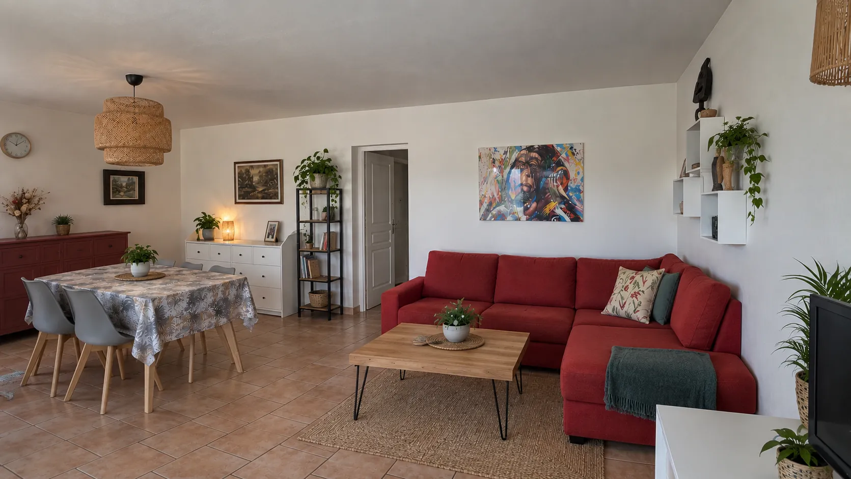 Charmant appartement T2/T3 en rez-de-villa avec jardin et vue à Coudoux