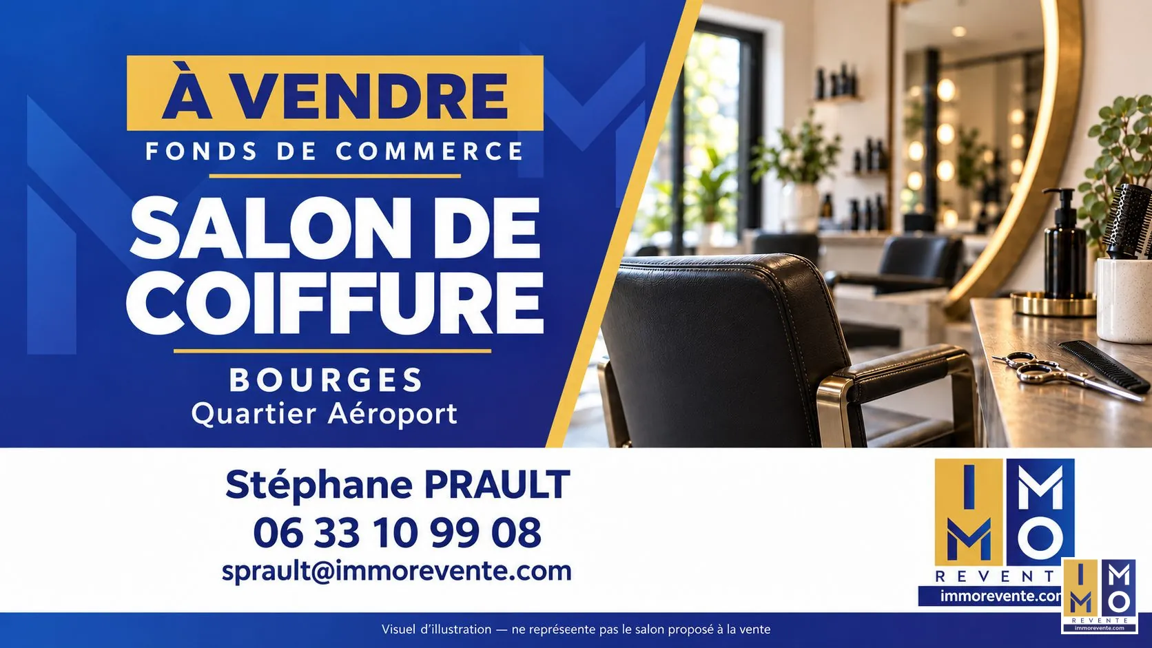 Fonds de commerce à vendre à Bourges — Opportunité pour salon de coiffure