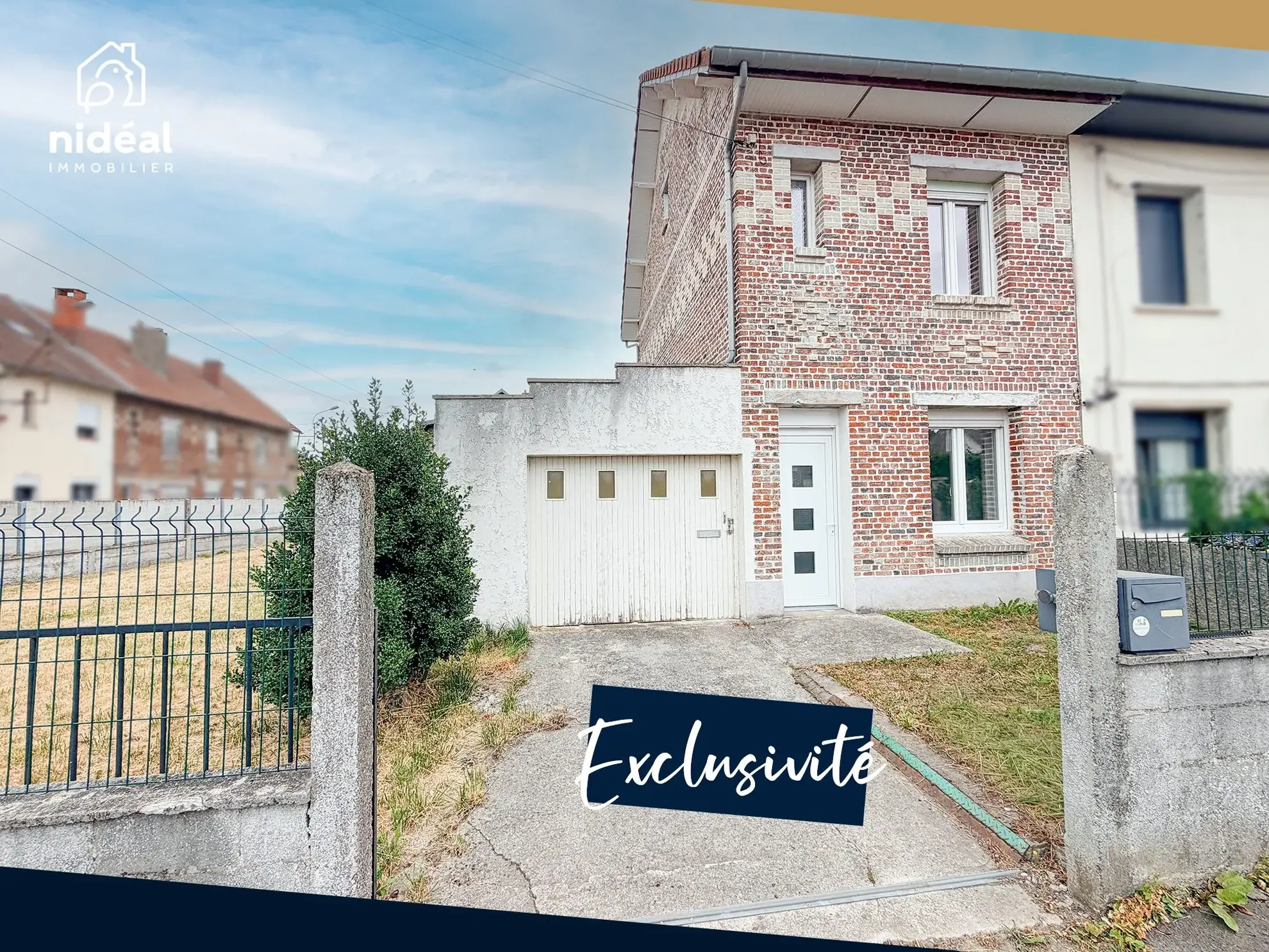 Maison semi-individuelle rénovée en 2016 avec 3 chambres à Hautmont
