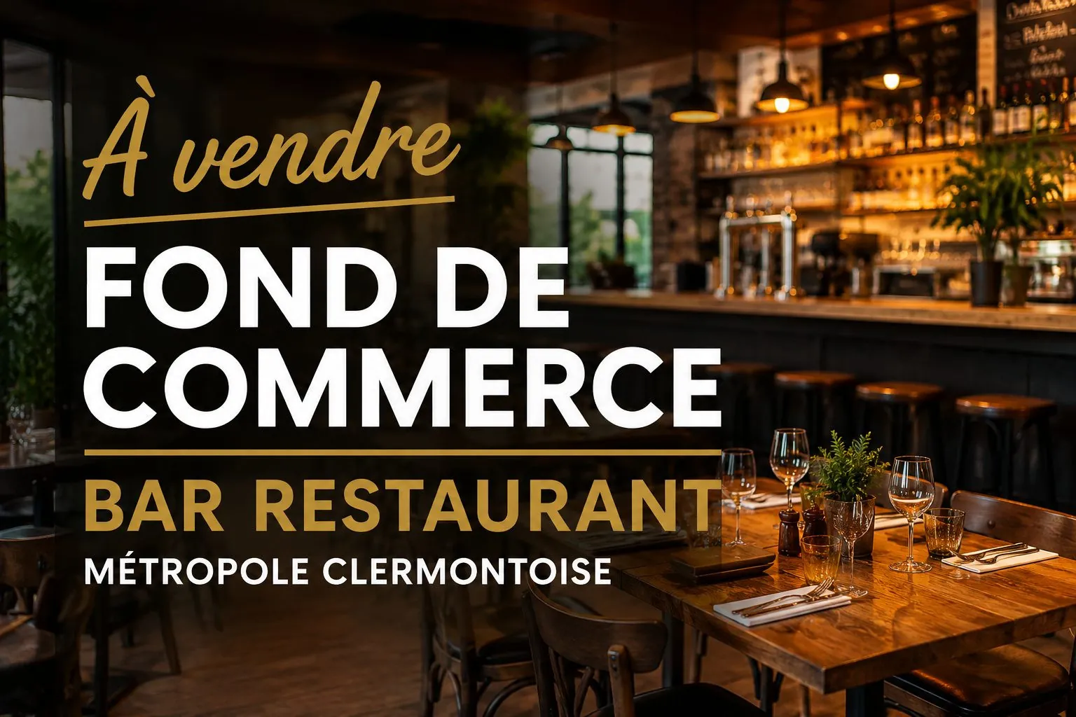 Fonds de commerce de restauration à vendre à Gerzat, emplacement idéal