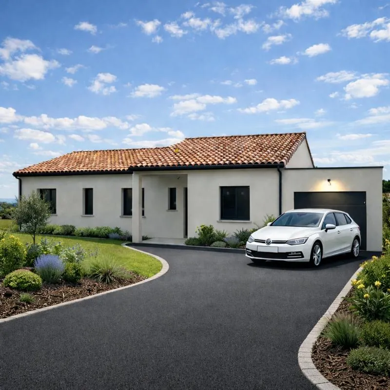 Maison neuve 100 m² avec garage à Montjoire, vue dégagée
