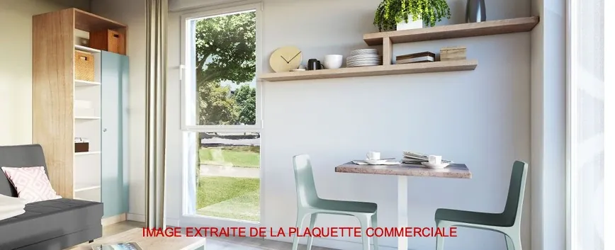 Studio neuf à Niort de 19,42 m² avec gestion locative et mobilier inclus
