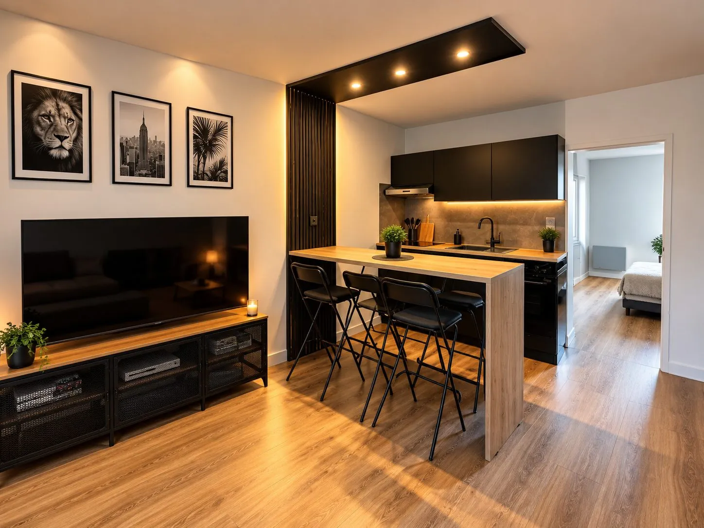 Appartement T1/2 lumineux avec cuisine équipée à Vichy