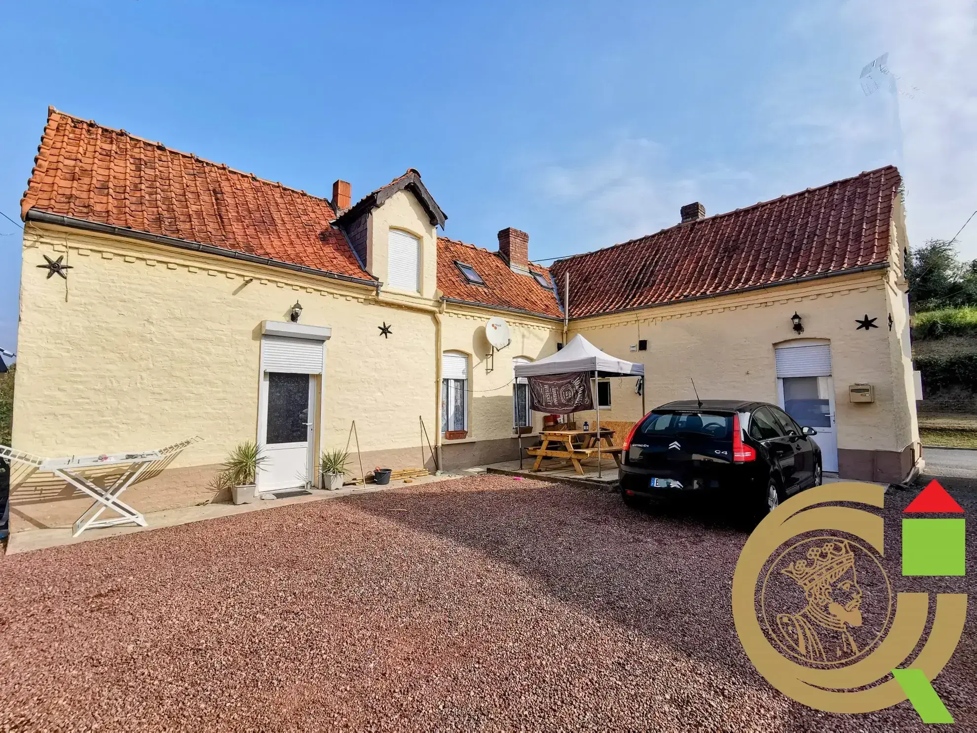 À vendre ensemble de deux maisons locatives à Auchy-lès-Hesdin, rentabilité optimale