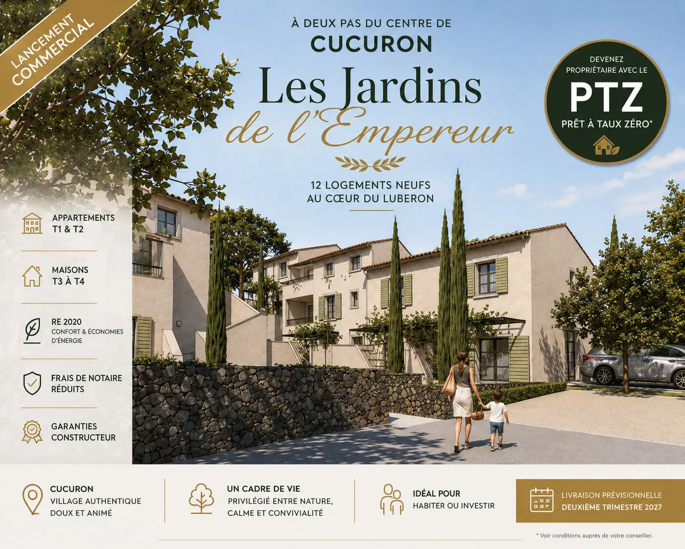 Villa neuve de 63 m² avec jardin à Cucuron - Opportunité d'investissement