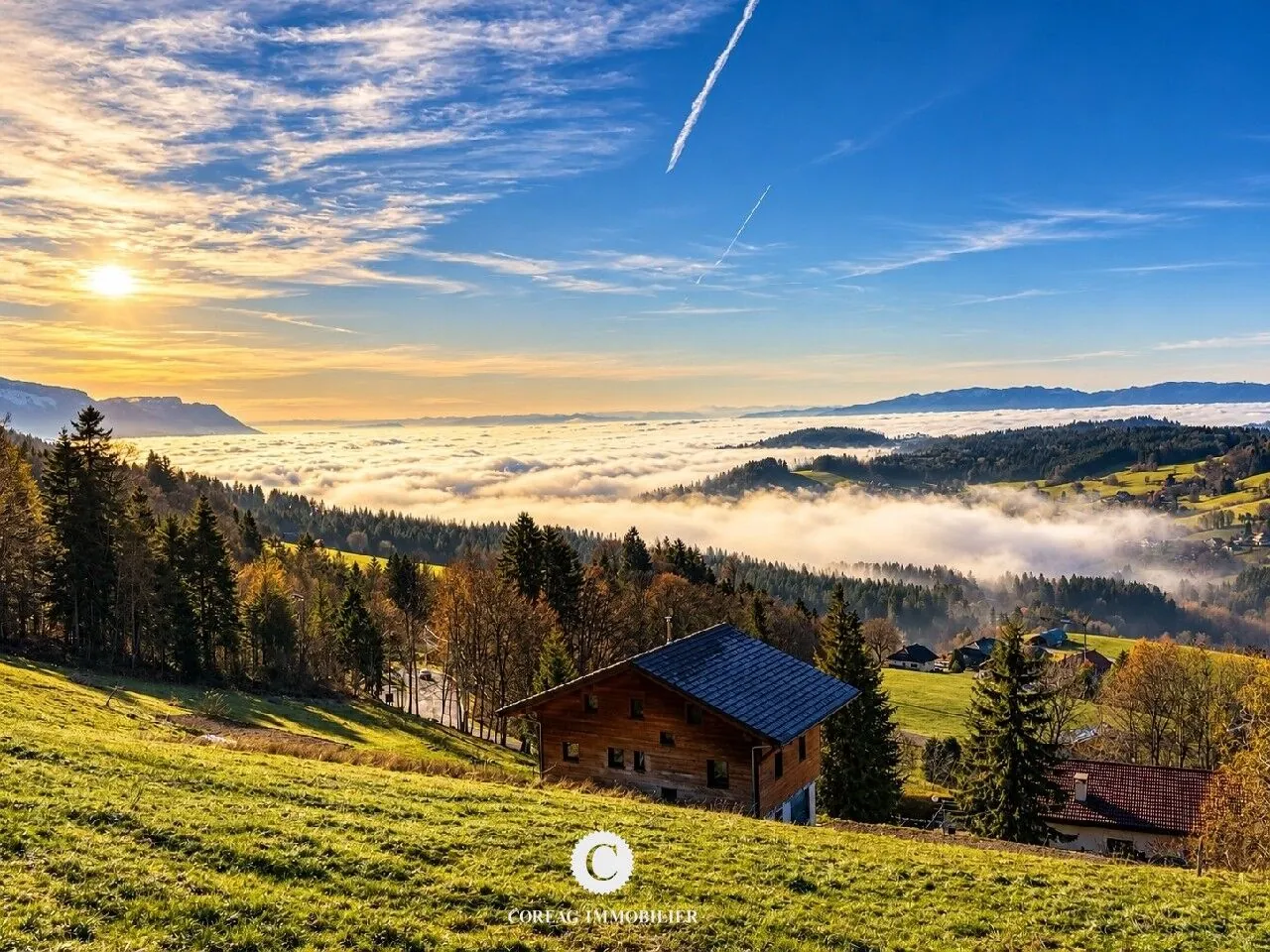 Terrains constructibles viabilisés à Bogève avec vue sur la vallée et proximité station