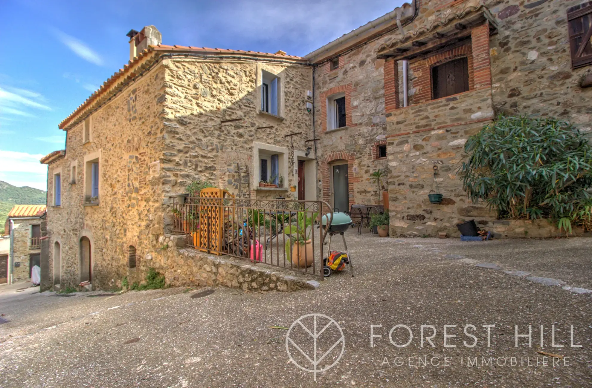 Maison de village en pierre avec 4 chambres, terrasse et jardin à Calmeilles