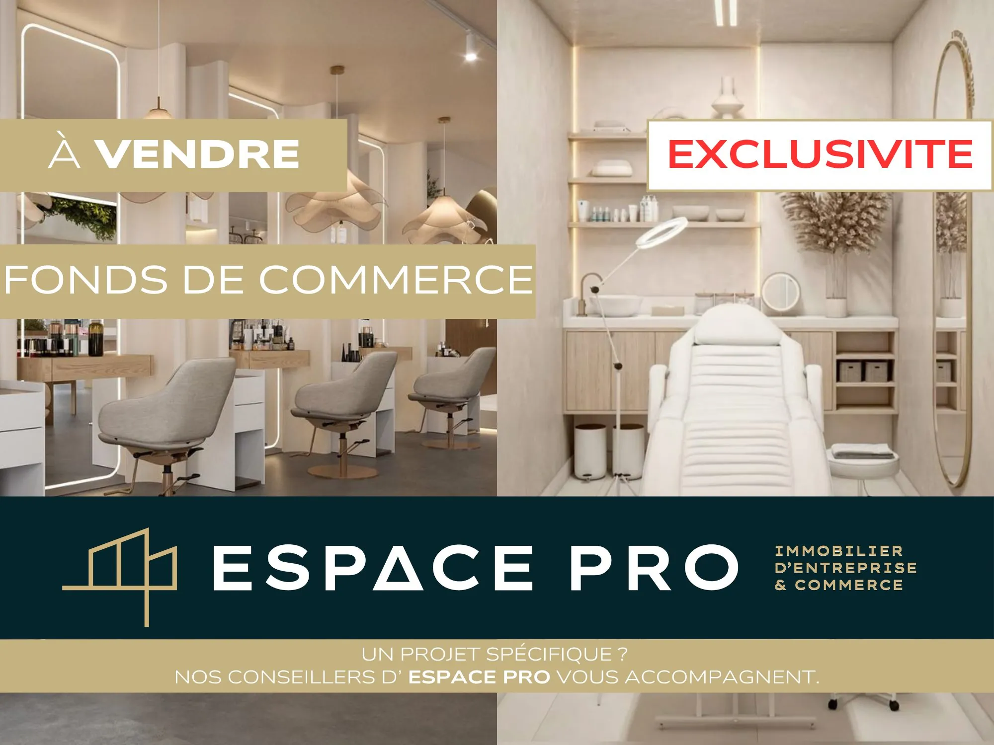 Fonds de commerce bien-être et soins à vendre à Mondeville dans une zone commerciale dynamique