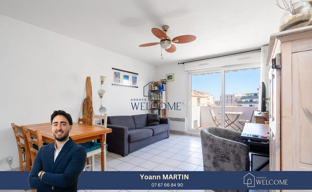 Appartement T2 lumineux à Carnon proche du port – 41 m²