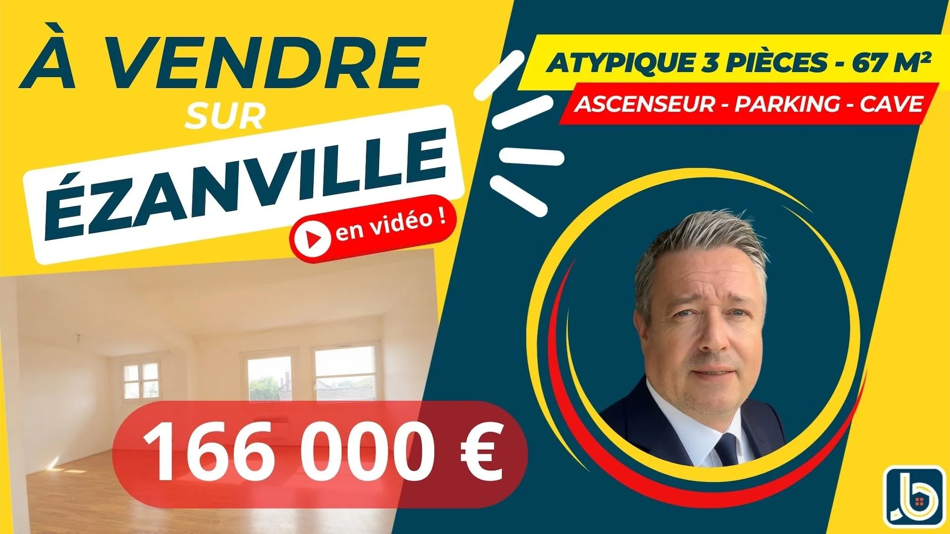 Vente appartement 3 pièces à Ézanville, 67 m² avec cave et parking