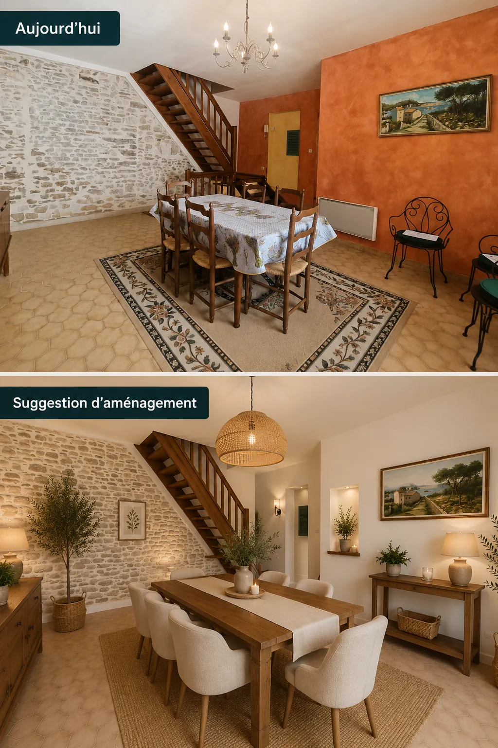 Charmante maison de village de 122 m² avec cour, garage et potentiel à Bollène