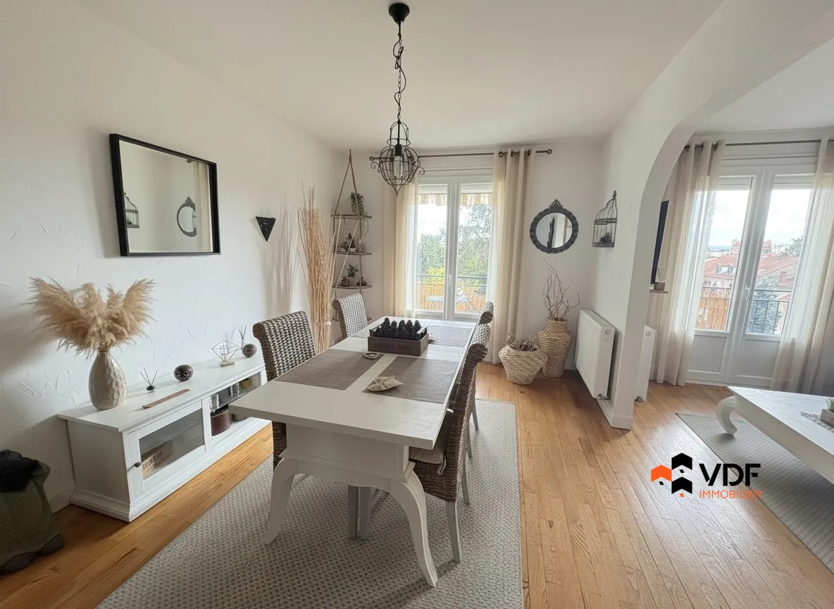 Appartement à vendre à Roanne de 70 m² avec balcon, garage et cave