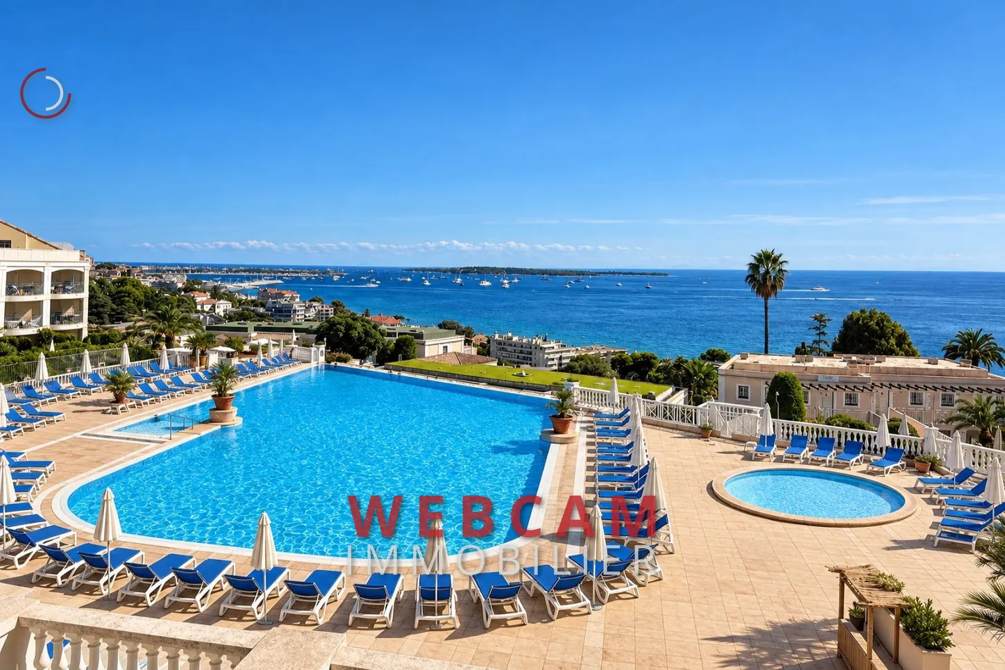 Appartement 2 pièces avec vue mer à Cannes, terrasse, piscine et parking