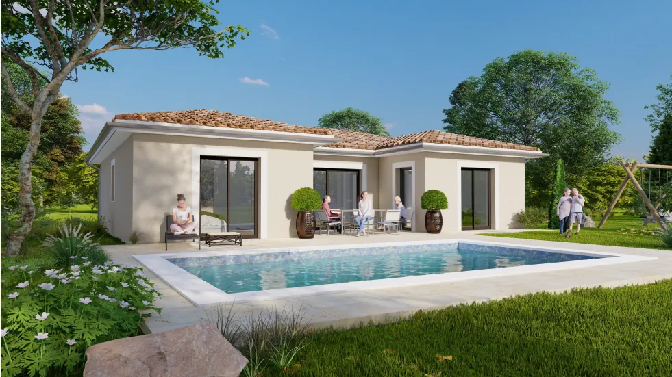Villa neuve moderne à Laizé, proximité Mâcon Nord, 90 m², terrain 912 m²