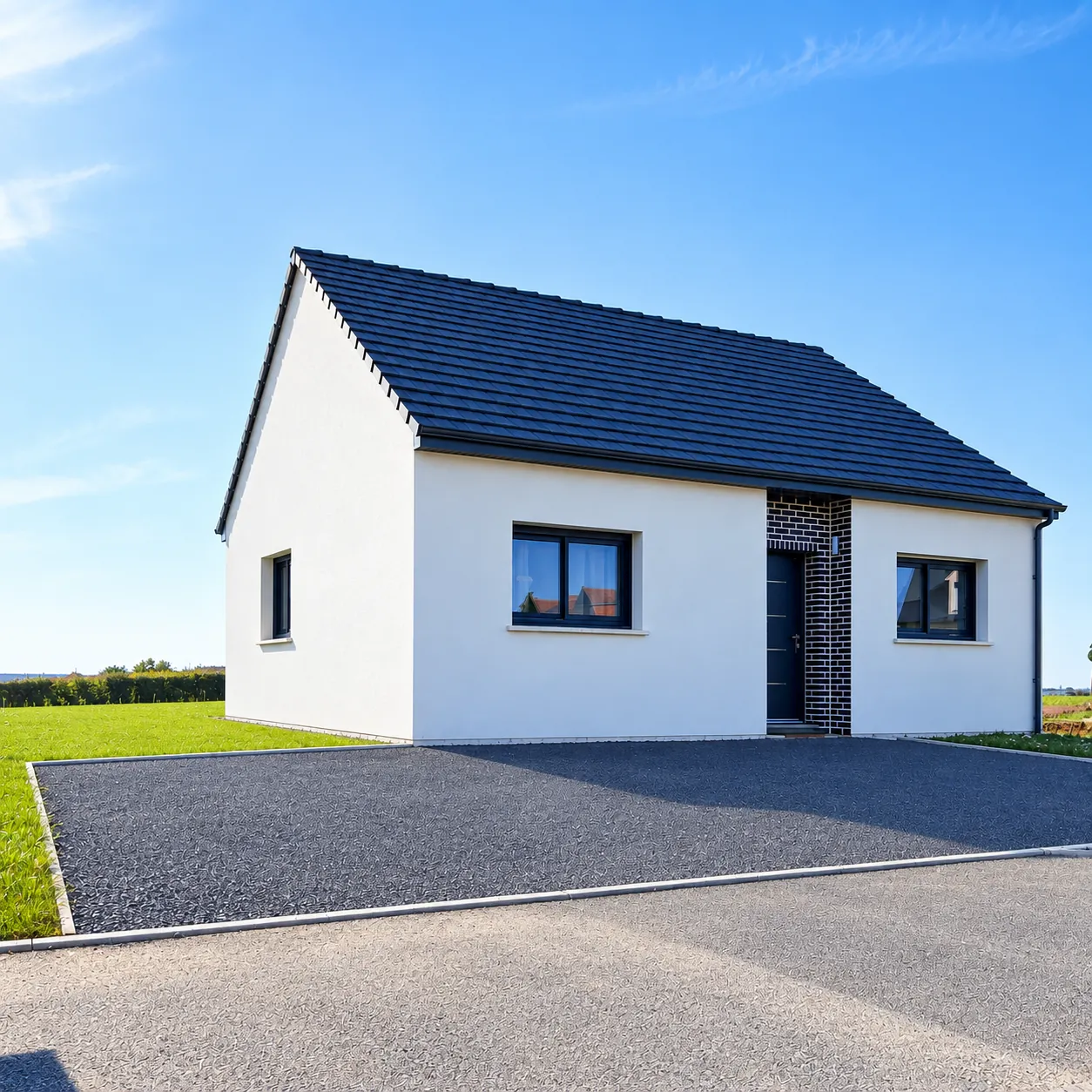 Maison neuve 3 chambres avec grand terrain à Courrières proche Noyelles Godault