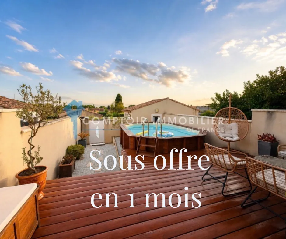 Villa récente avec piscine à Vergèze, 3 chambres, vue dégagée, proche commodités
