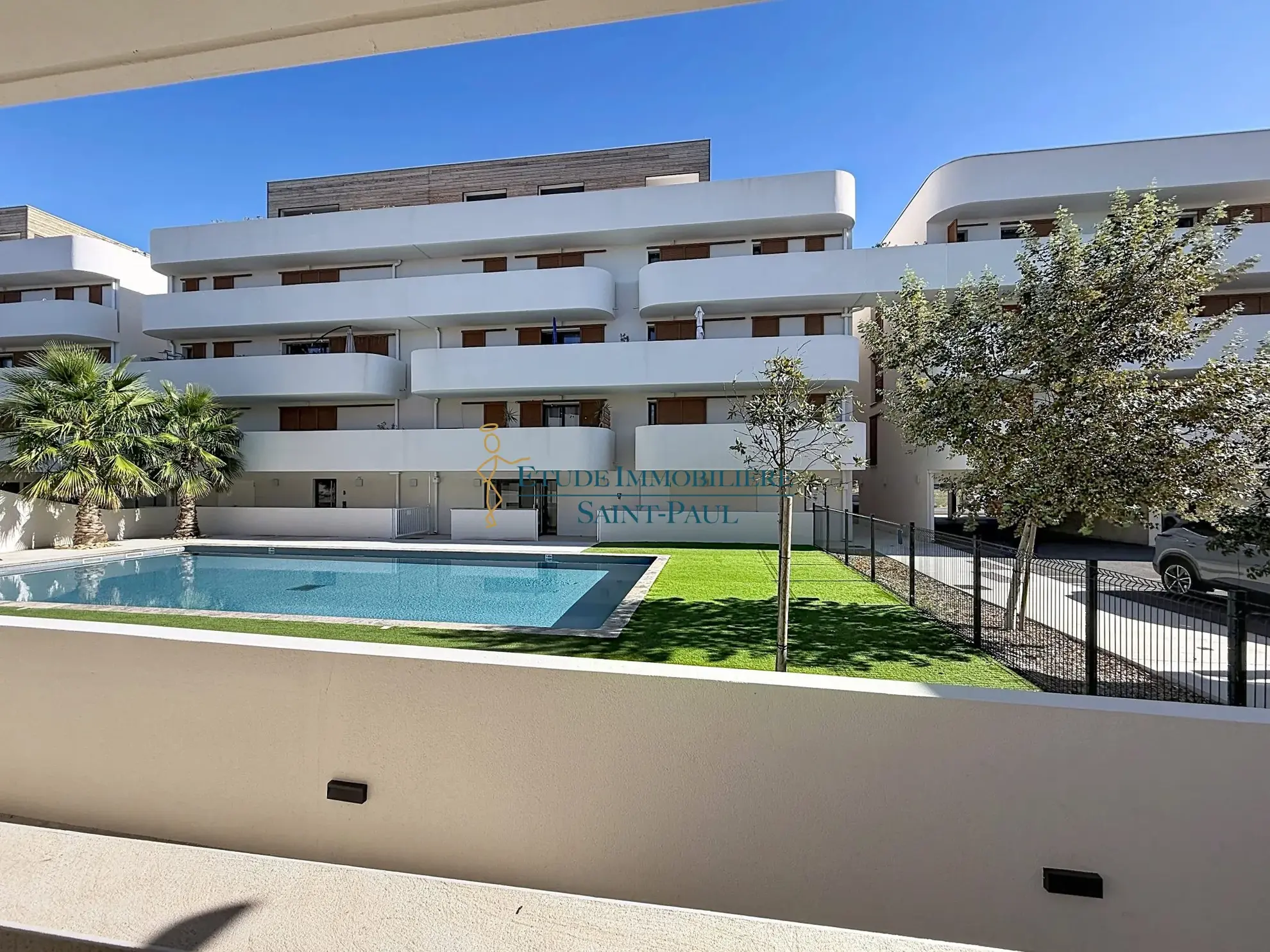 Piscine commune  Appartement T2 avec jardin, piscine et parking à Sérignan proche mer