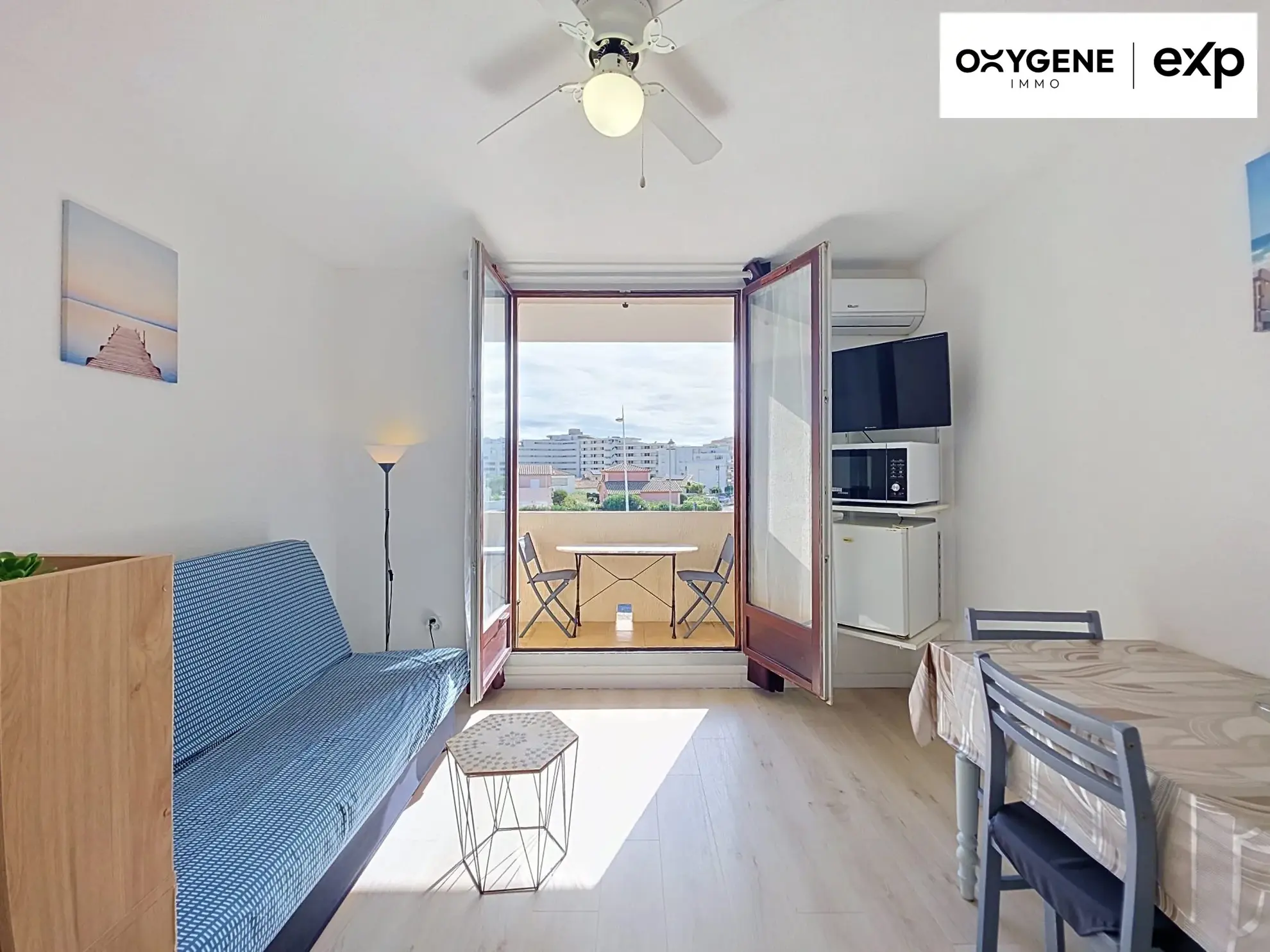 Studio rénové avec balcon, vue lagune et parking à Canet Sud - Investissement ou pied-à-terre