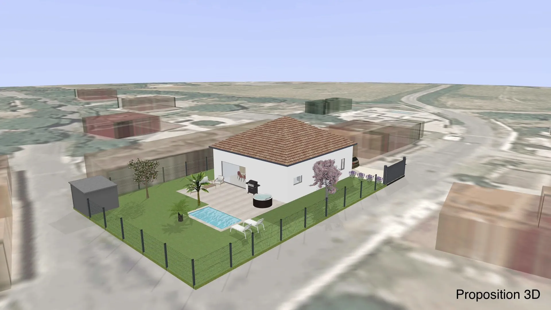 Terrain constructible de 430 m² à Castelnau-d'Estrétefonds – Vue dégagée et liberté architecturale