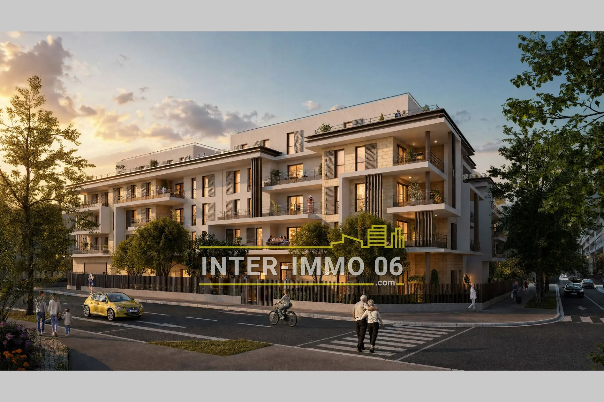 Studio Neuf de 25m² avec Balcon à Cagnes-sur-Mer dans Ecoquartier