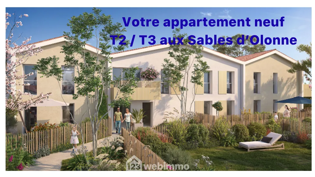 Appartement T2 neuf aux Sables-d'Olonne avec extérieur et parking, livraison 2027