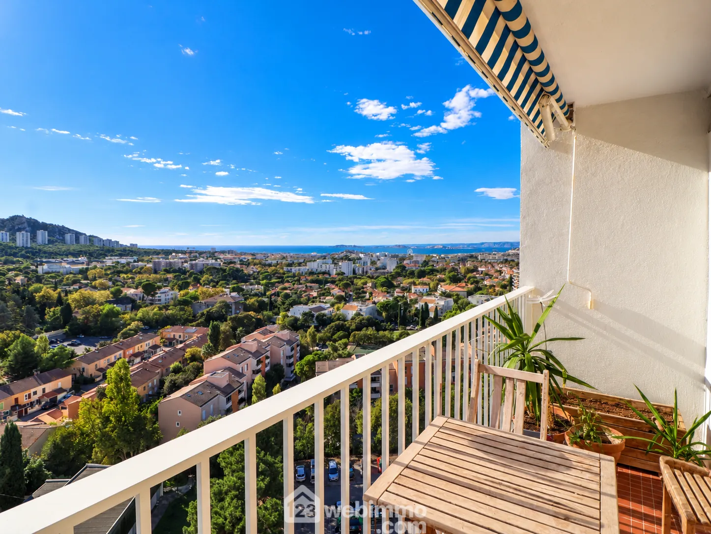 Bel appartement de 66 m² avec vue mer à Mazargues, Marseille